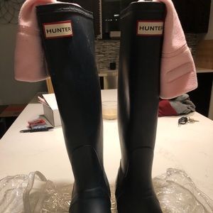 Navy Hunter Boots w/ Liners